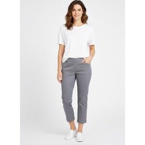 NWT Lee Style Up Natural Fit Gray Pull On Stretch Capri Women’s Size 4 NEW $54